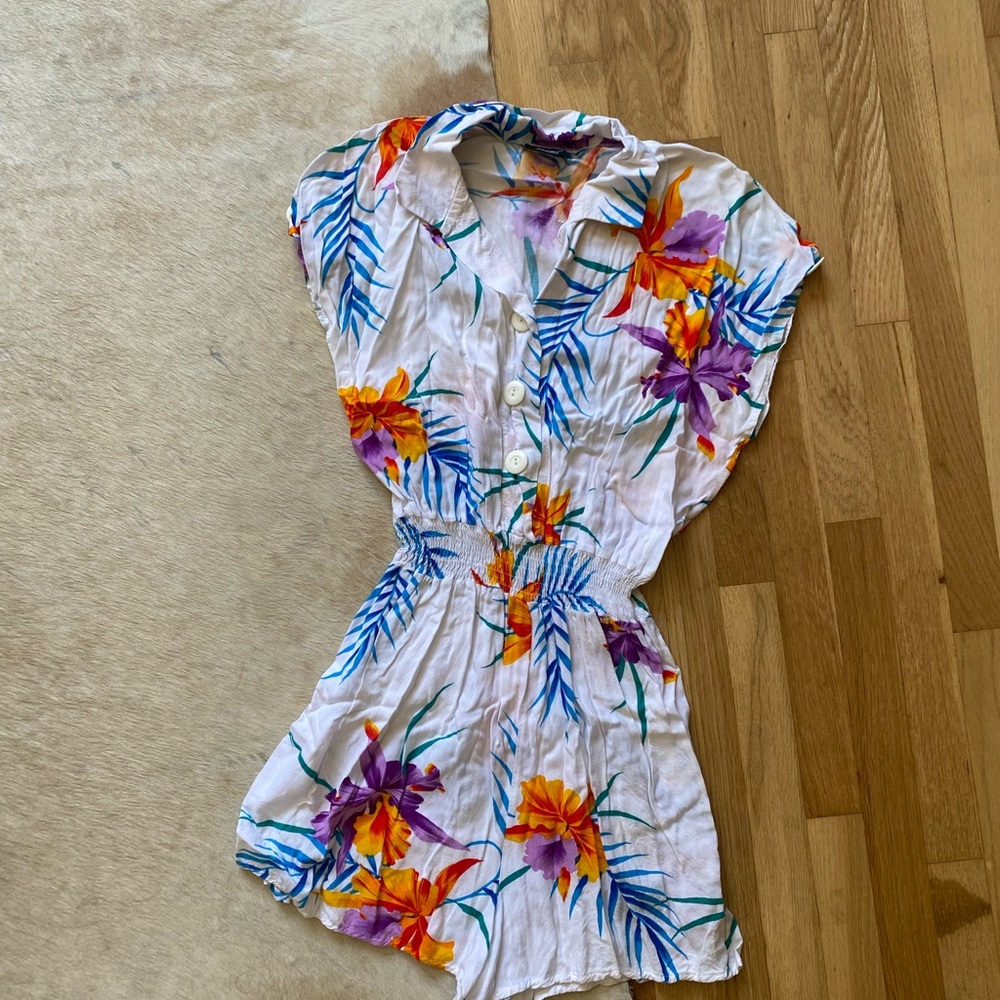 Tropical Floral Kids Romper
